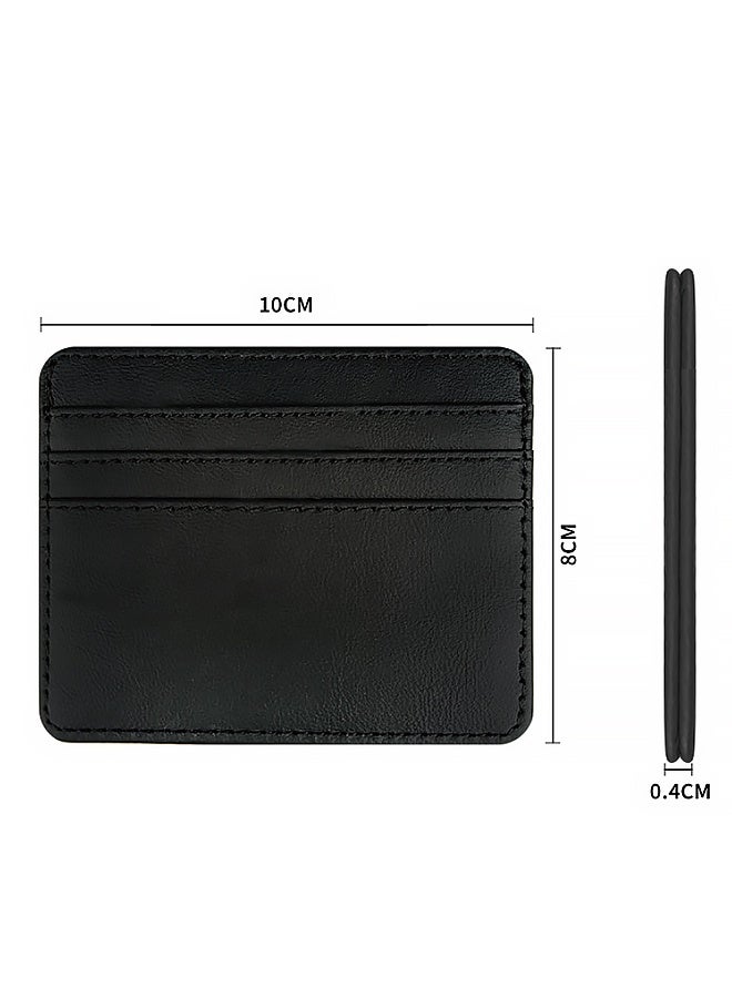 Small Credit Card Holder, Blocking Slim Credit Card Holder, Credits Cards Holders Wallet,Minimalist Cards Holders for Men & Women with 4 Slots, Black - Image 2
